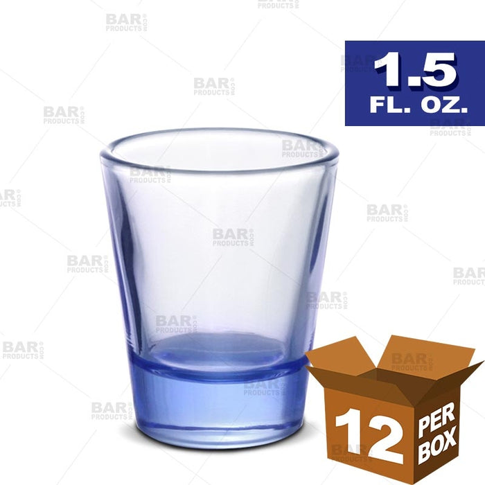 BarConic® Light Blue Shot Glass - 1.5 oz [Box of 12]