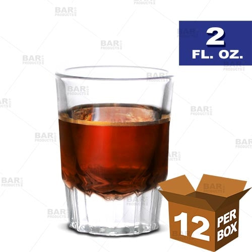 BarConic® Shot Glass (with Gold 1 oz Measure Line) - 2 oz [Box of 12]