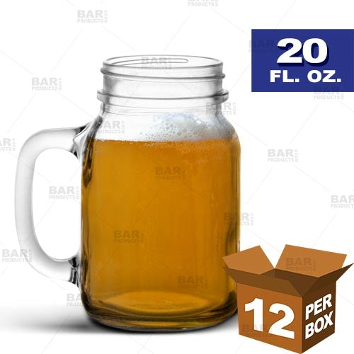 BarConic® Mason Jar with Handle - 20 oz [Box of 12]