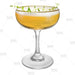 BarConic® 7 oz Gold Rimmed Coupe Cocktail Glass