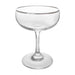 BarConic® Glassware - Silver Rimmed Coupe Cocktail Glass - 7 oz