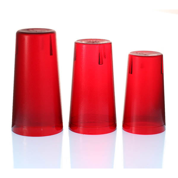 BarConic® Red Stackable Pebbled Tumblers - 12 Pack