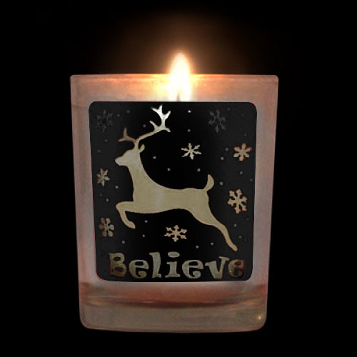 Votive/Shot Glass - Reindeer Believe - 2.5 Ounce