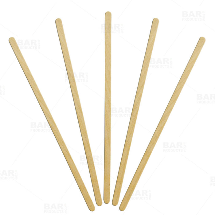 Birch Cocktail / Coffee Stir Sticks - 7 inch - Box of 1000