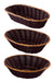 Woven Baskets - Black with Gold Trim