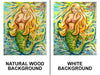 Sunburst Mermaid 24" x 30" Wooden Table Top - Two Types Available