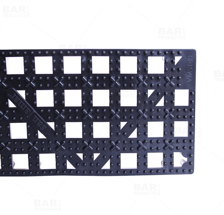  San Jamar 3 1/2" x 12" Black Interlocking Bar Mat Strip 