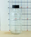 Boston Round Craft Bartending Bottle w/ Black Lid - Clear 4oz