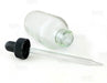 Boston Round Craft Bartending Bottle w/ Dropper - Clear 4oz