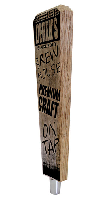 Oak Wood Beer Tap Handles - Flared Shape - Brew House - 10 inch