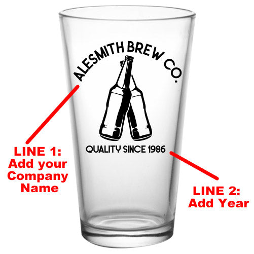 CUSTOMIZABLE - 16oz Pint / Mixing Glass- Brew2