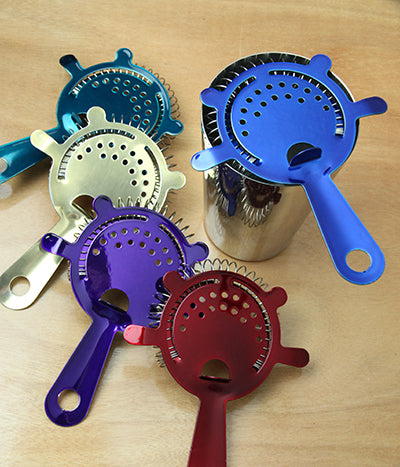 Cocktail Strainer - 4 Prong Candy Coated - Color Options