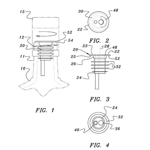 Cap-On® Liquor Pourer (United States Patent 8,245,891)