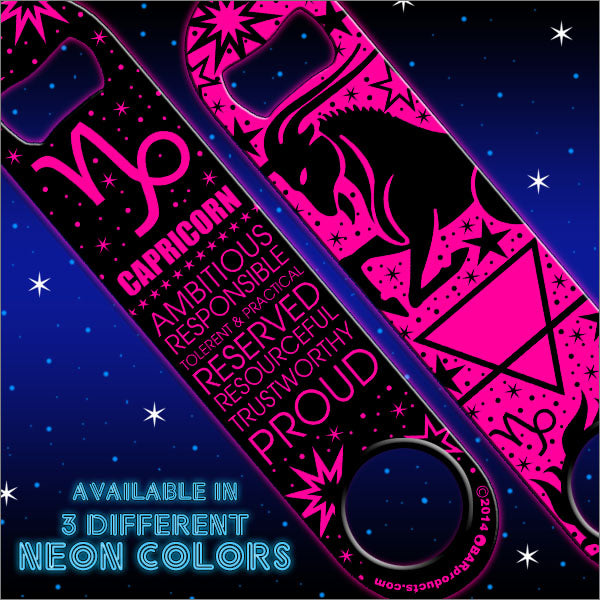 Kolorcoat™ Zodiac Speed Bottle Opener - CAPRICORN - PINK