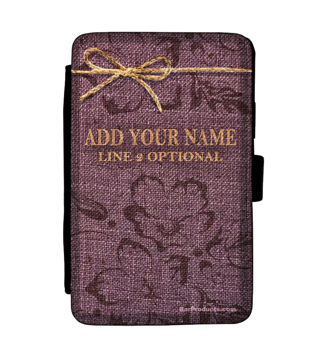 ADD YOUR NAME Guest Check Pad Holder - Burlap