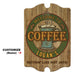 Custom Tavern Shaped Wood Bar Sign - Coffee