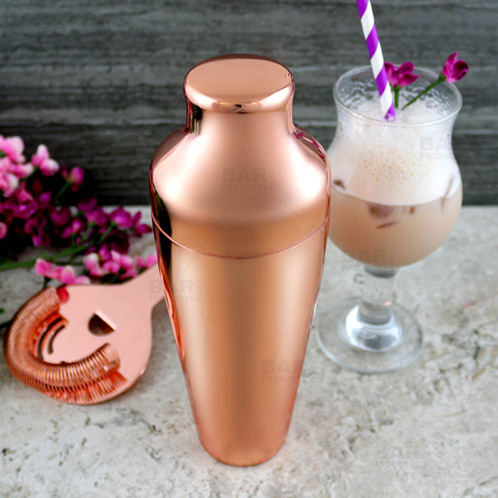 Olea™ Parisian Style 2 Piece Cocktail Shaker - Copper Plated - 20 ounce 