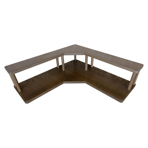 Counter Caddies™ - Walnut-Stained Corner Shelf - Culinary Style