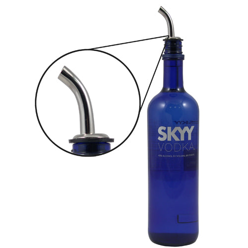 Liquor Pourers - Metal Curved Jet