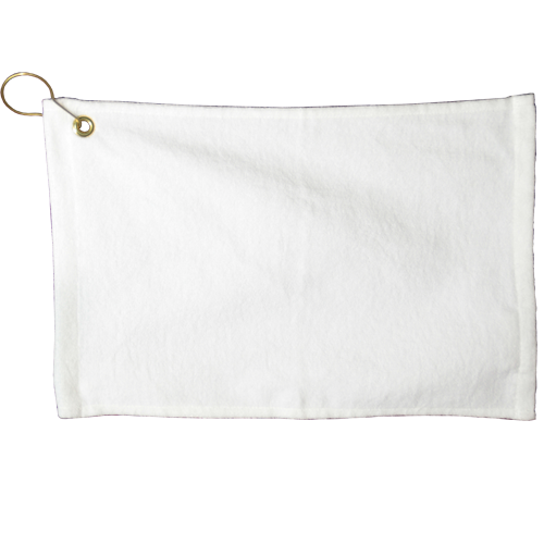 17.5" x 11" White Bar Towel with Hook 