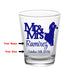 CUSTOMIZABLE - 1.75oz Clear Shot Glass - Mr & Mrs Cute Silhouette