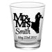 CUSTOMIZABLE - 1.75oz Clear Shot Glass - Mr & Mrs Cute Silhouette