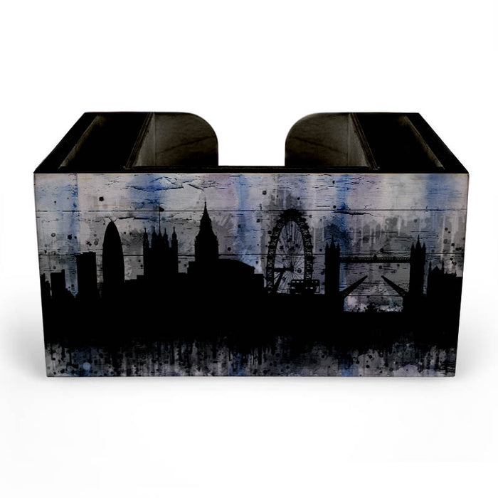 Wooden Bar Caddy - City Scene