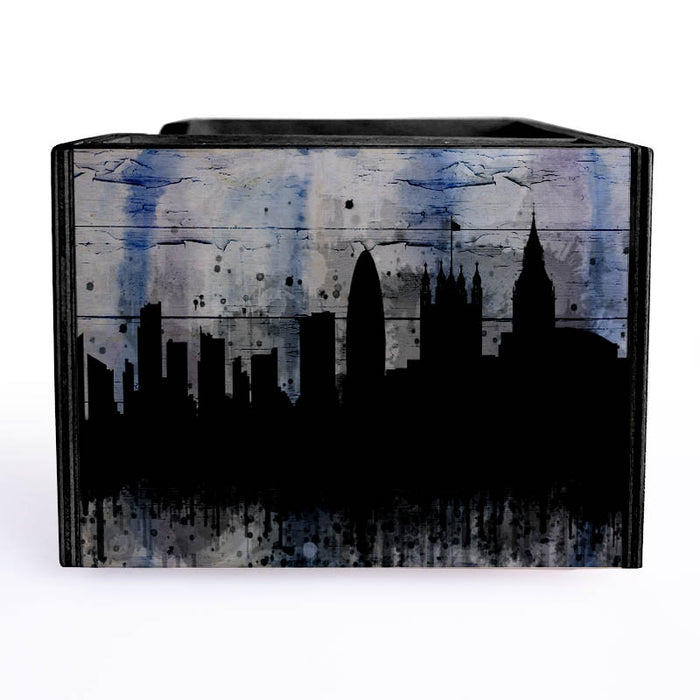 Wooden Bar Caddy - City Scene