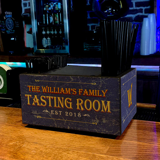 Customizable Wooden Bar Caddy - Tasting Room