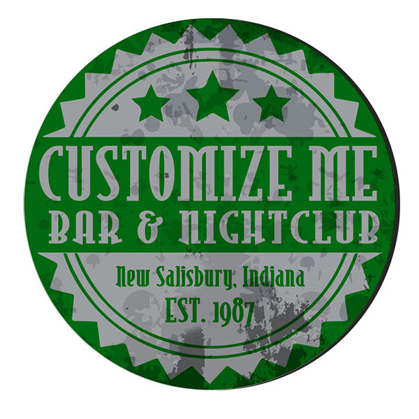 CUSTOMIZABLE Coaster - 4in Round Foam - Badge Design