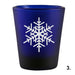 Blue Shot Glass - Snowflakes 3