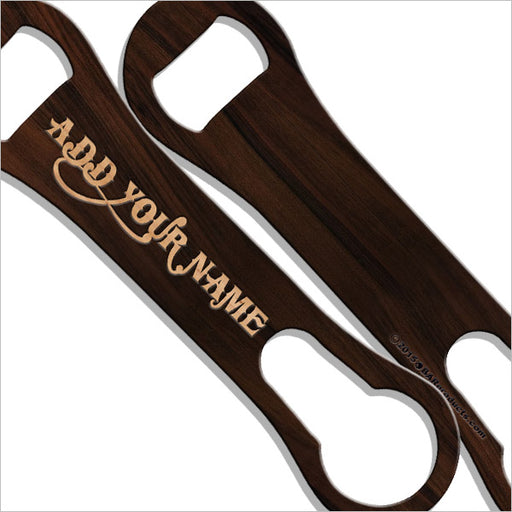 ADD YOUR NAME V-ROD® Bottle Opener – Dark wood