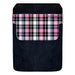 DekoPokit™ Leather Bottle Opener Pocket Protector w/ Designer Flap - Pink and Grey Plaid - LARGE