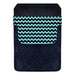 DekoPokit™ Leather Bottle Opener Pocket Protector w/ Designer Flap - Teal and Black Zig Zag - SMALL