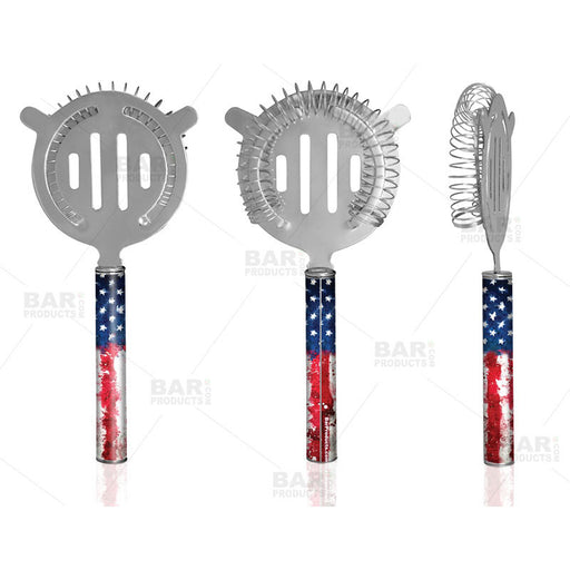 Designer Cocktail Strainer - Pipe Handle - US Flag