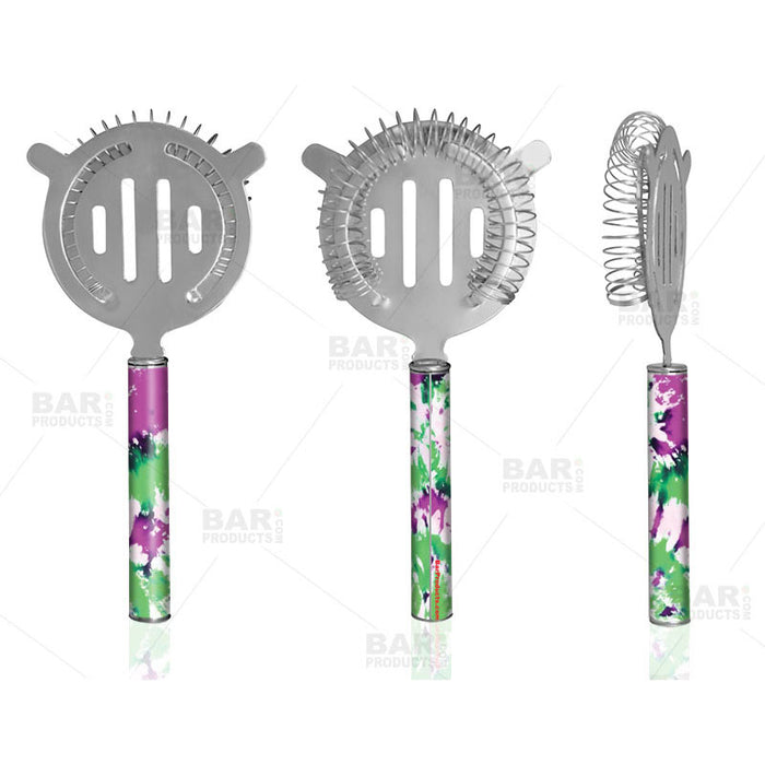 Designer Cocktail Strainer - Pipe Handle - Tie Dye