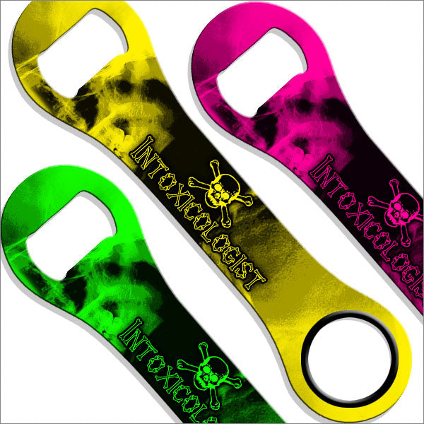 Dog Bone Bottle Opener / Bar Key - Neon Intoxicologist - Color Options