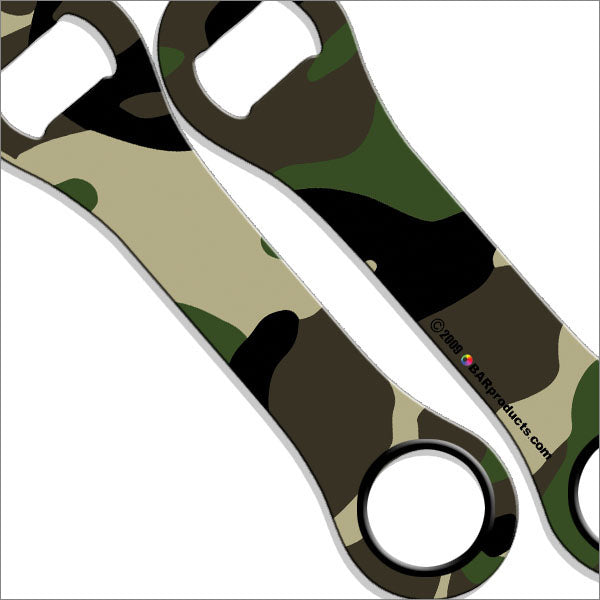 Dog Bone Bottle Opener / Bar Key - Camouflage