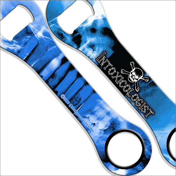 Dog Bone Bottle Opener / Bar Key - Blue Intoxicologist