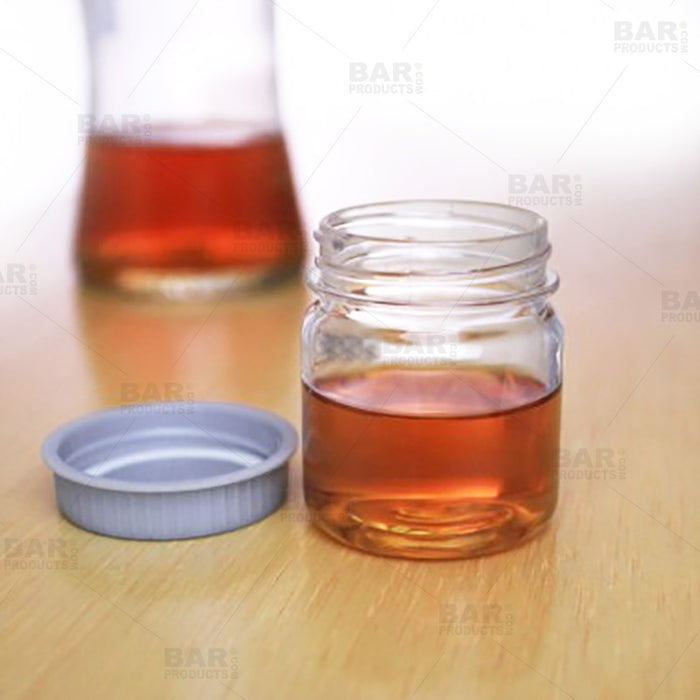  Mini Mason Jars - w/ Lids - Plastic 2.5 oz. - Pack of 8