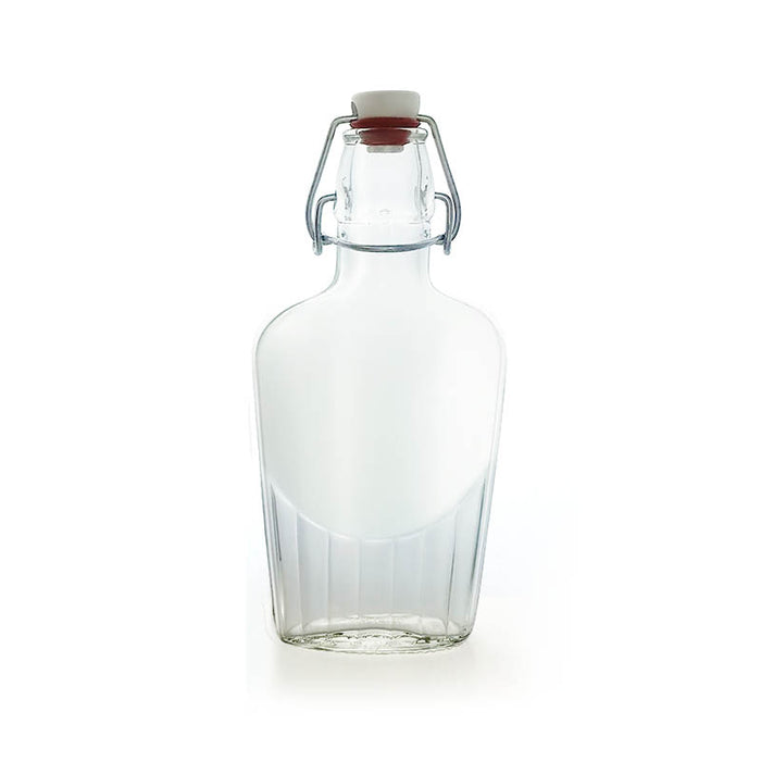 Flask Glass Bottle w/ Swing Top - Available in 8.5 or 17 ounce