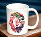 CUSTOMIZABLE 15 ounce Coffee Mug - MONOGRAM - Waterpaint Flowers