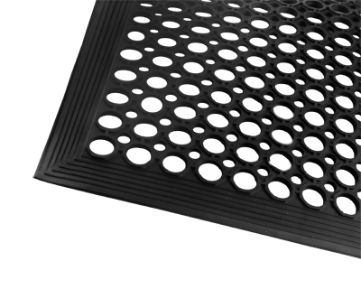 Floor Matting - Rubber Anit-Fatigue - Black