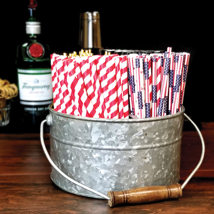 Galvanized Table Caddy - Round