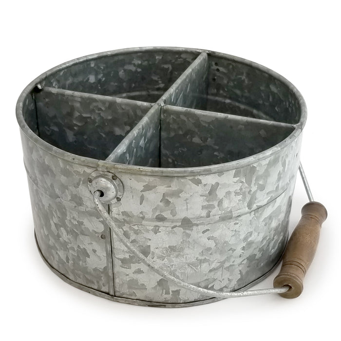 Galvanized Table Caddy - Round