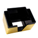 NAPKIN BAR CADDY - 3 COMPARTMENT - BLACK/GOLD