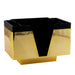 NAPKIN BAR CADDY - 3 COMPARTMENT - BLACK/GOLD