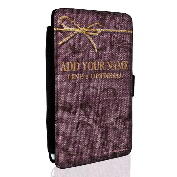 ADD YOUR NAME Guest Check Pad Holder - Burlap