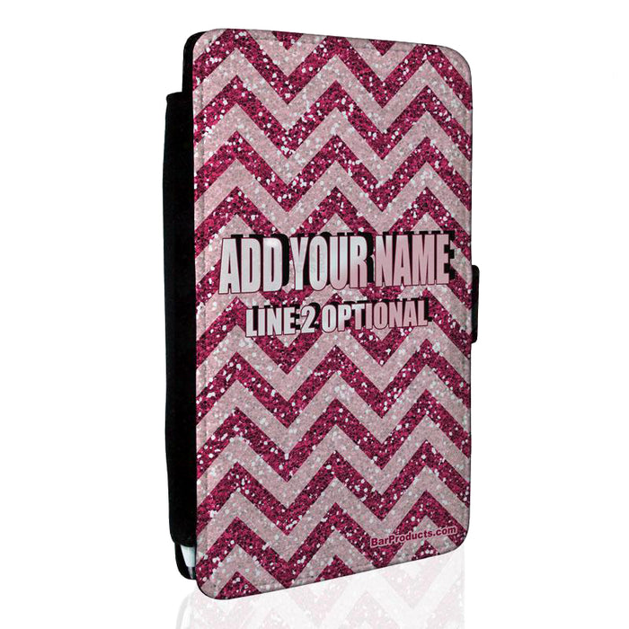 ADD YOUR NAME Guest Check Pad Holder - Glitter Zig Zag