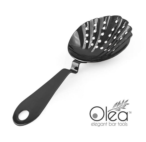 Olea™ Shell Julep Cocktail Strainer - Gunmetal Plated